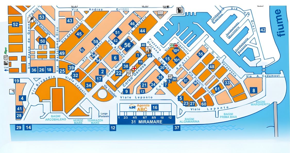 Mappa di Porto Santa Margherita